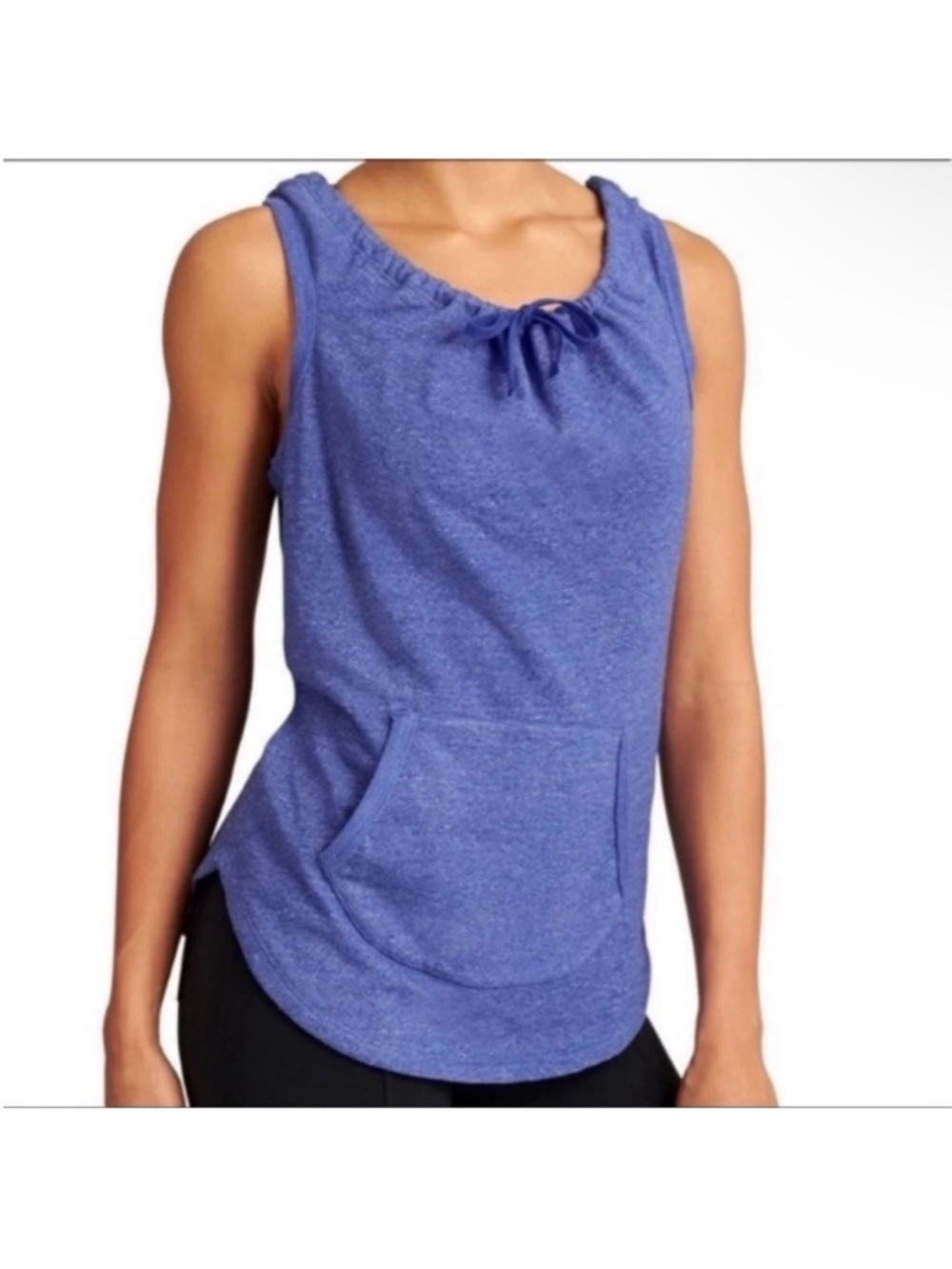 Athleta Kanga Hoodie Sweatshirt Tank Top. Blue. Size X-Small.